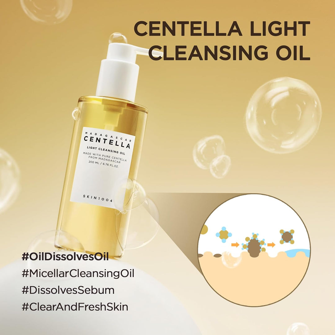 SKIN1004 Madagascar Centella Light Cleansing Oil - 200ml | سكين1004 غسول سينتيلا زيتي للوجه  - 200 مل
