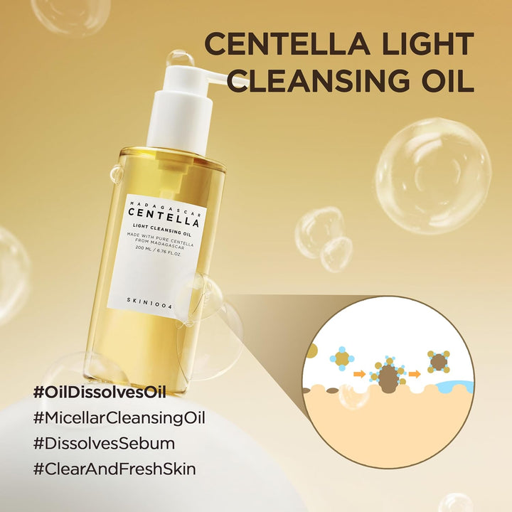 SKIN1004 Madagascar Centella Light Cleansing Oil - 200ml | سكين1004 غسول سينتيلا زيتي للوجه  - 200 مل