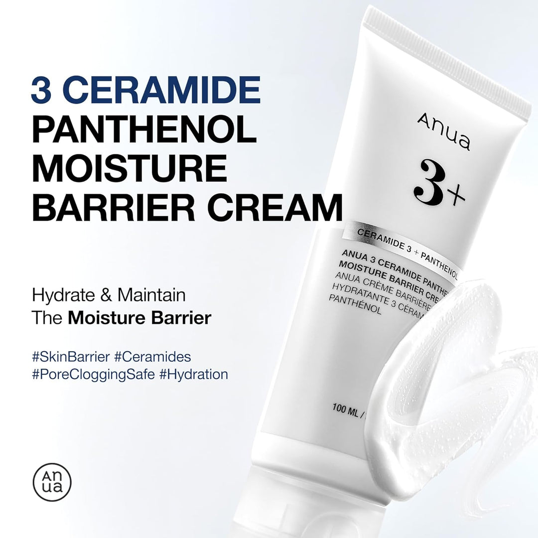 anua 3 Ceramide Panthenol Moisture Barrier Cream - 100ml | كريم حاجز الترطيب بثلاثة سيراميدات وبانثينول من أنوا - 100 مل