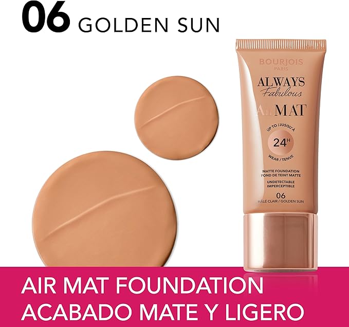 Bourjois Always Fabulous Air Mat Foundation - 30 ml| برجوا كريم أساس مات -30 مل