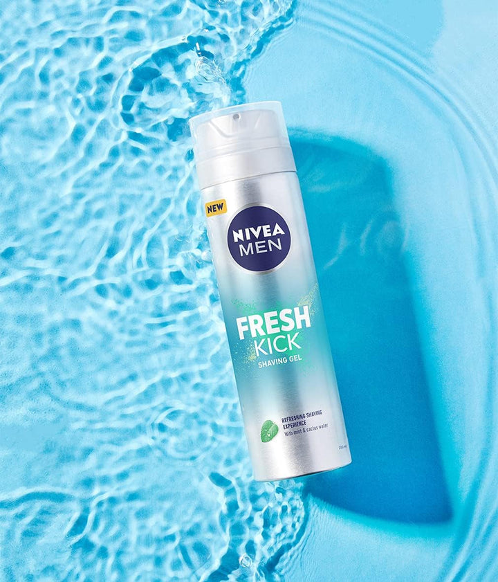 NIVEA Men Fresh Kick Shaving Foam - 200 ml| نيفيا رغوة الحلاقة -200مل