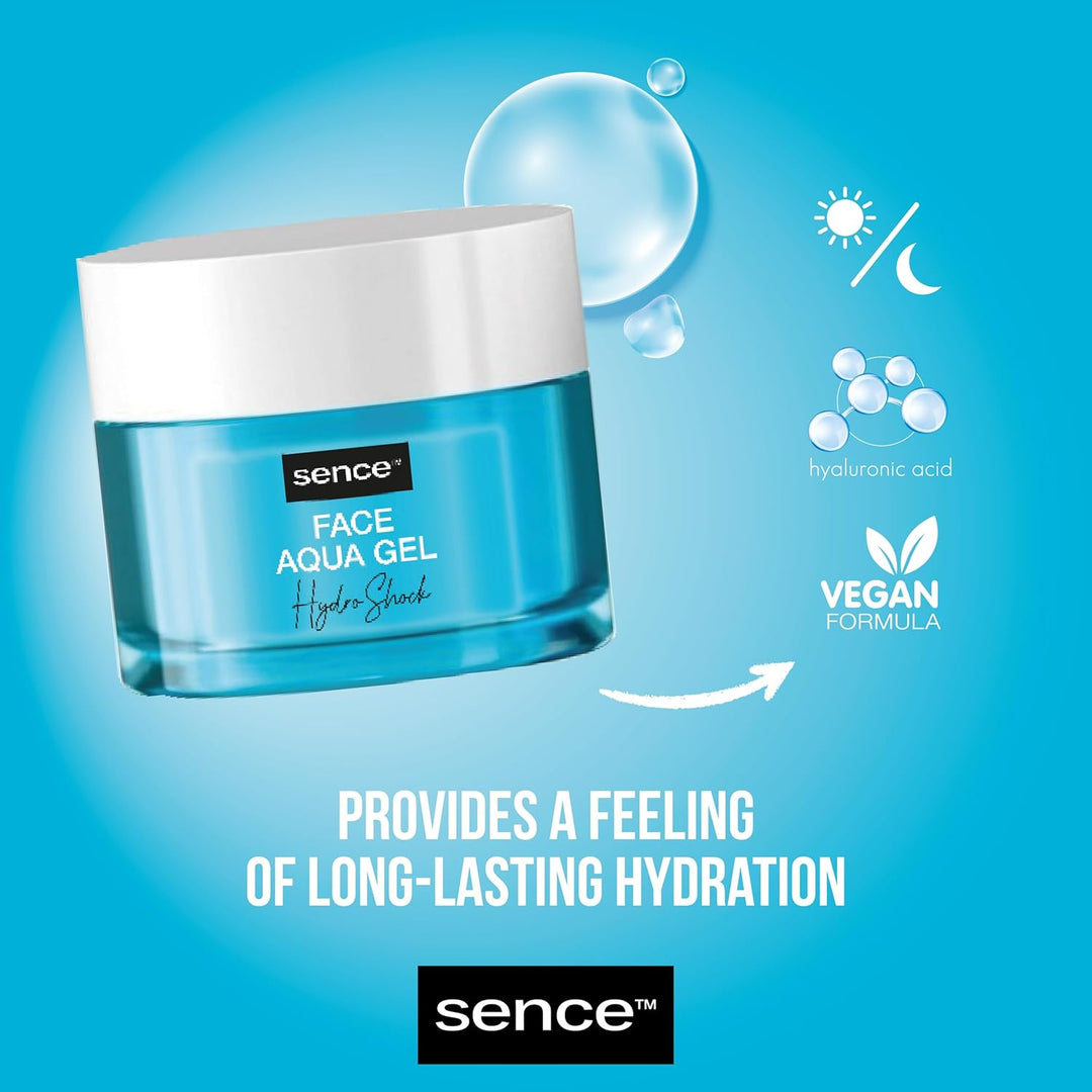Sence Beauty Face Aqua Gel Hydro Shock - 50ml| سينس بيوتي جل مرطب للوجه - 50 مل