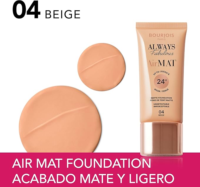 Bourjois Always Fabulous Air Mat Foundation - 30 ml| برجوا كريم أساس مات -30 مل