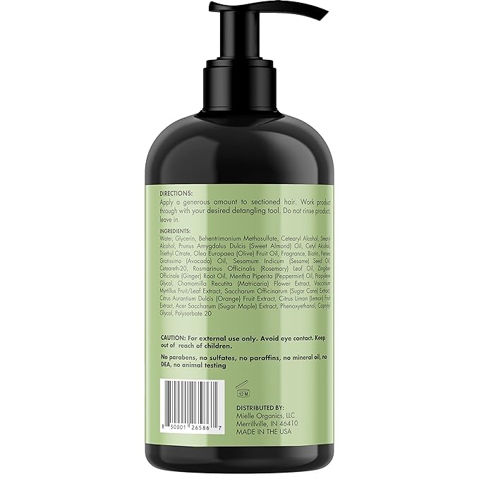 Mielle Rosemary Mint Strengthening Leave-In Conditioner - 355ml | بلسم الشعر المرطب والمقوي بالروزماري والنعناع  - 355 مل