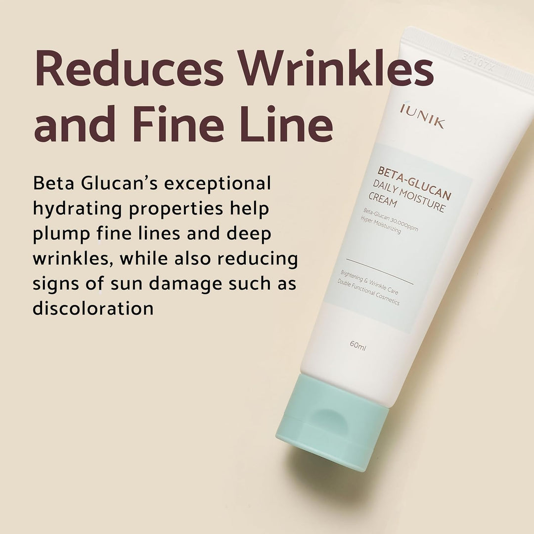 IUNIK Beta-Glucan Daily Moisture Cream - 60ml | ايونيك مرطب بيتا غلوكان يومي للوجه - 60 مل
