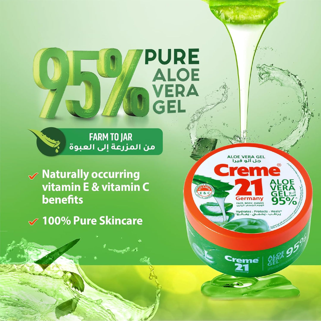 Creme 21 Aloe Vera Gel For Dry Skin -300ml | كريم 21 جيل الألوفيرا للبشرة الجافة - 300 مل