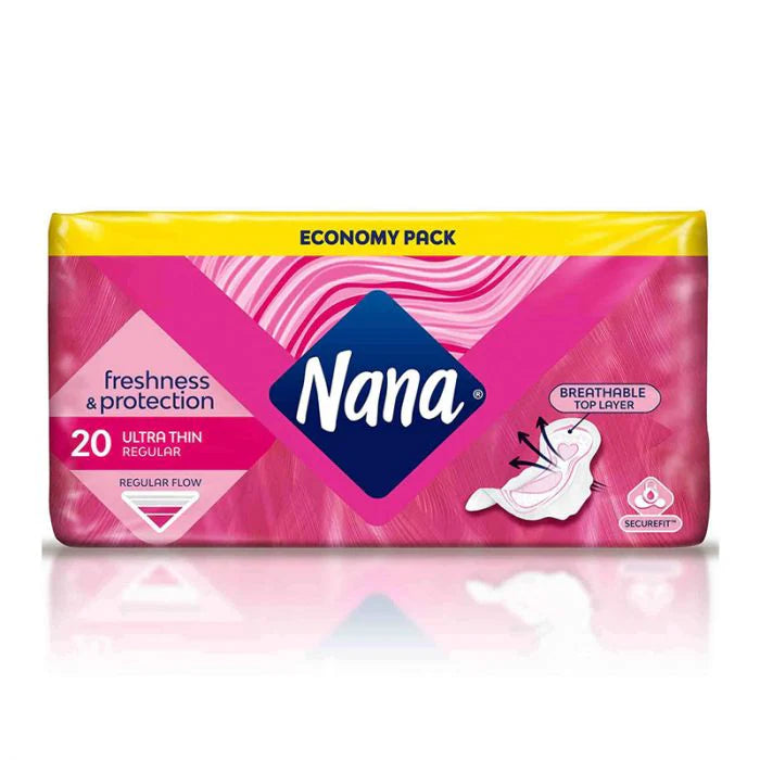 Nana Ultra Thin Regular Flow - 20pads | نانا فوط رقيقة لايام التدفق العادي - 20 قطعة