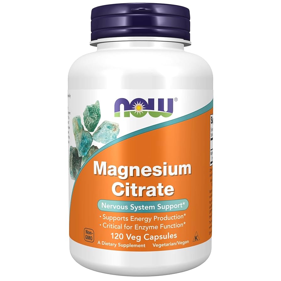 now Magnesium Citrate - 120veg Capsules | ناو سترات المغنيسيوم – 120 كبسولة نباتية