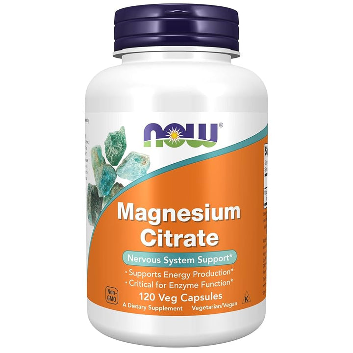 now Magnesium Citrate - 120veg Capsules | ناو سترات المغنيسيوم – 120 كبسولة نباتية