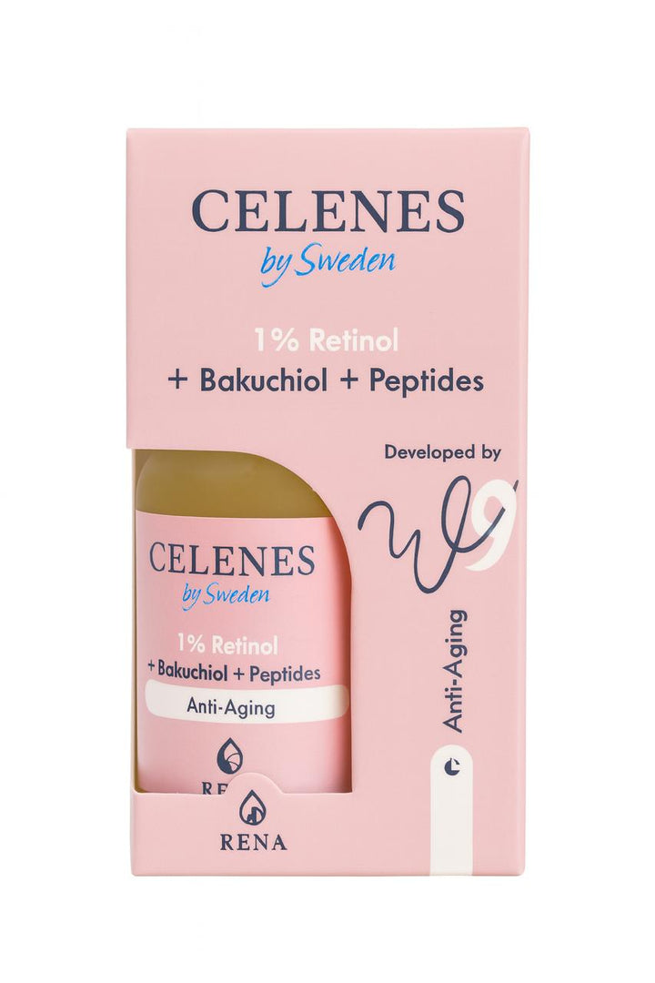 Celenes by Sweden 1% Retinol + Bakuchiol + Peptides Anti- Aging - 30ml | سيلينس سيروم الريتينول والبكاتشيول والببتديات - 30 مل