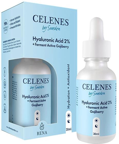 Celenes Hyaluronic Acid 2% + Ferment Active Gojiberry  - 30ml  | سيلينس سيروم مرطب مع هيالورونيك أسيد - 30 مل