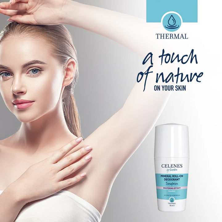 Celenes by Sweden Mineral Roll-On Tannforsen Whitening Effect - 75ml | سيلينس مزيل تعرق رول اون معدني و مفتح - 75 مل