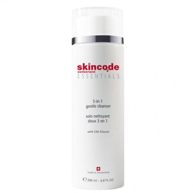 Skincode Essentials 3 in 1 Gentle Cleanser - 200ml | سكين كود مزيل مكياج حليبي لطيف 3 في 1 - 200 مل