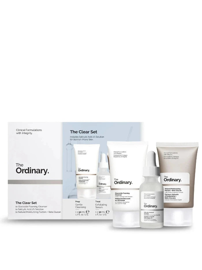 The Ordinary The Clear Set - 3pcs - 50mlx30mlx30ml | ذا أورديناري مجموعة لتنقية البشرة - 3 قطع - 50 مل x 30 مل x 30 مل