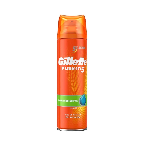 Gillette Fusion 5 Ultra Sensitive Shave Gel - 200ml | جيليت جل الحلاقة فيوجن 5 الترا للبشرة الحساسة - 200 مل