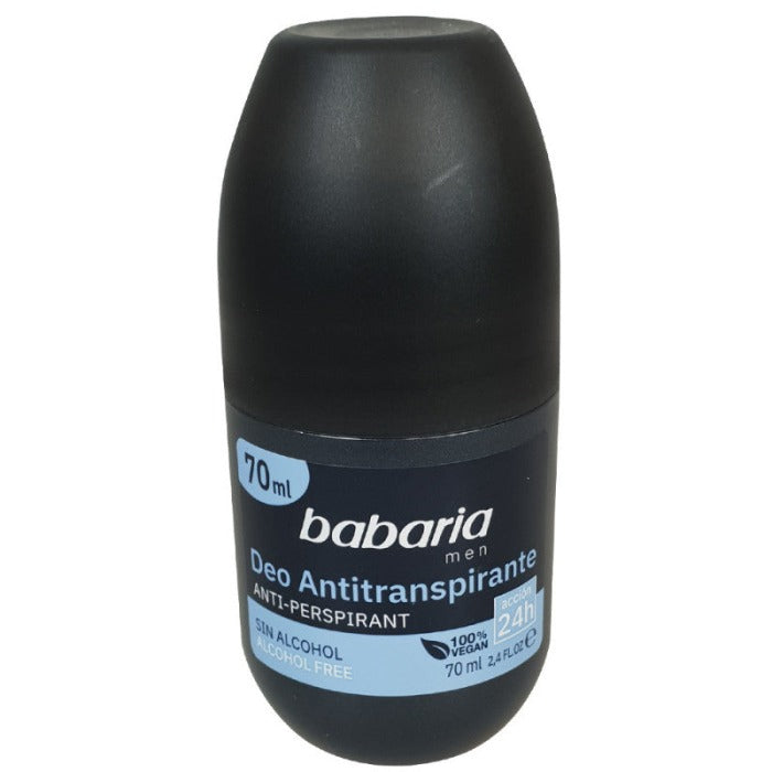 BABARIA Deo Antitranspirante 24h - 70ml | باباريا رول مزيل تعرق 24 ساعة - 70 مل