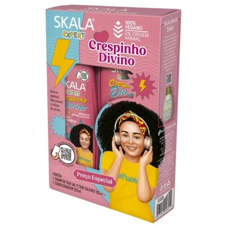 SKALA Expert Divine Curls Kids Shampoo & Conditioner Kit 325x325 ml | سكالا مجموعة بلسم و شامبو للعناية بشعر الأطفال المجعد - 325x325 مل