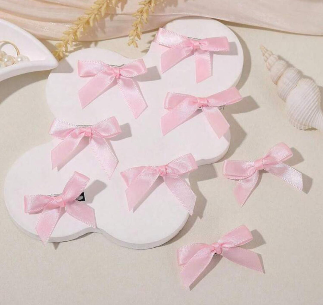 Tools & Cases 8 Pink Bow Pieces | مجموعة مشابك للشعر على شكل فيونكة
