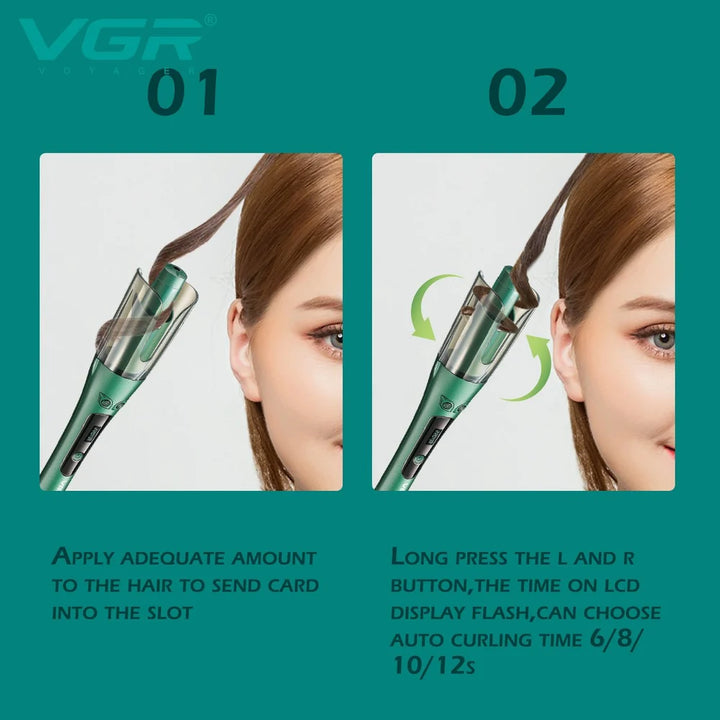VGR Professional Automatic Hair Curler | جهاز تجعيد الشعر الأوتوماتيكي الاحترافي من VGR