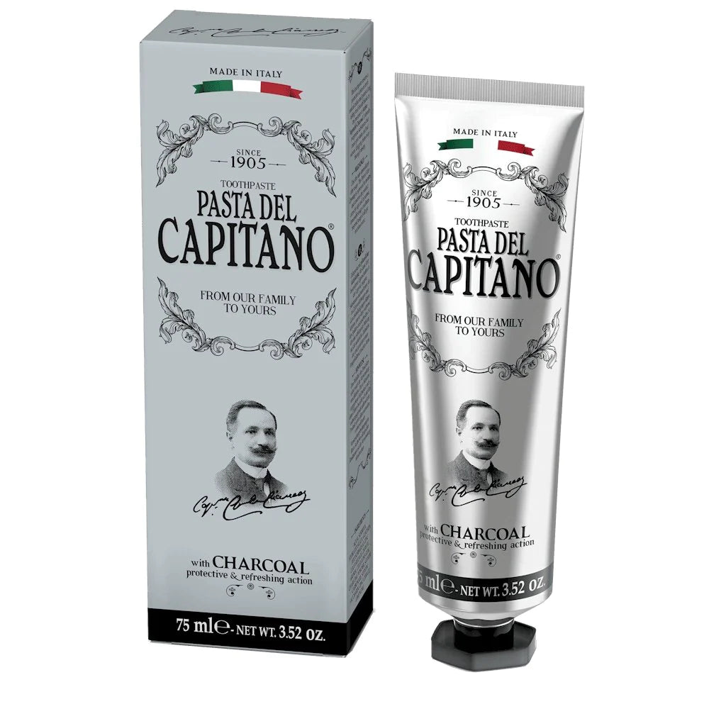 Capitano Charcoal Toothpaste - 75ml | كابيتانو معجون أسنان بالفحم - 75 مل