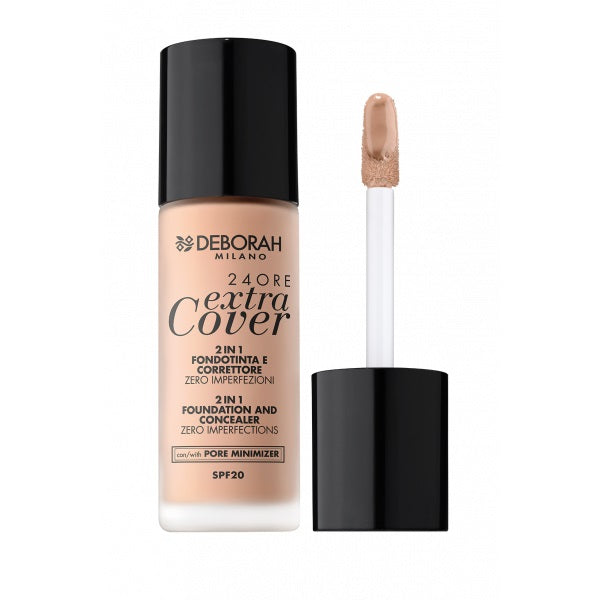 DEBORAH Extra Cover 2 In 1 Foundation And Concealer - 30ml | ديبورا كونسيلر و كريم أساس 2 في 1 - 30 مل