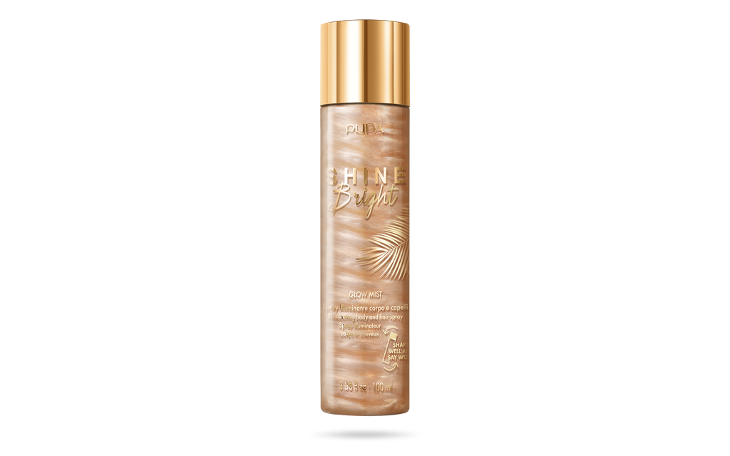 Pupa Shine Bright Glow Mist Illuminating Body & Hair Spray - 100ml | بوبا ميست مضيئ للشعر و الجسم - 10 مل