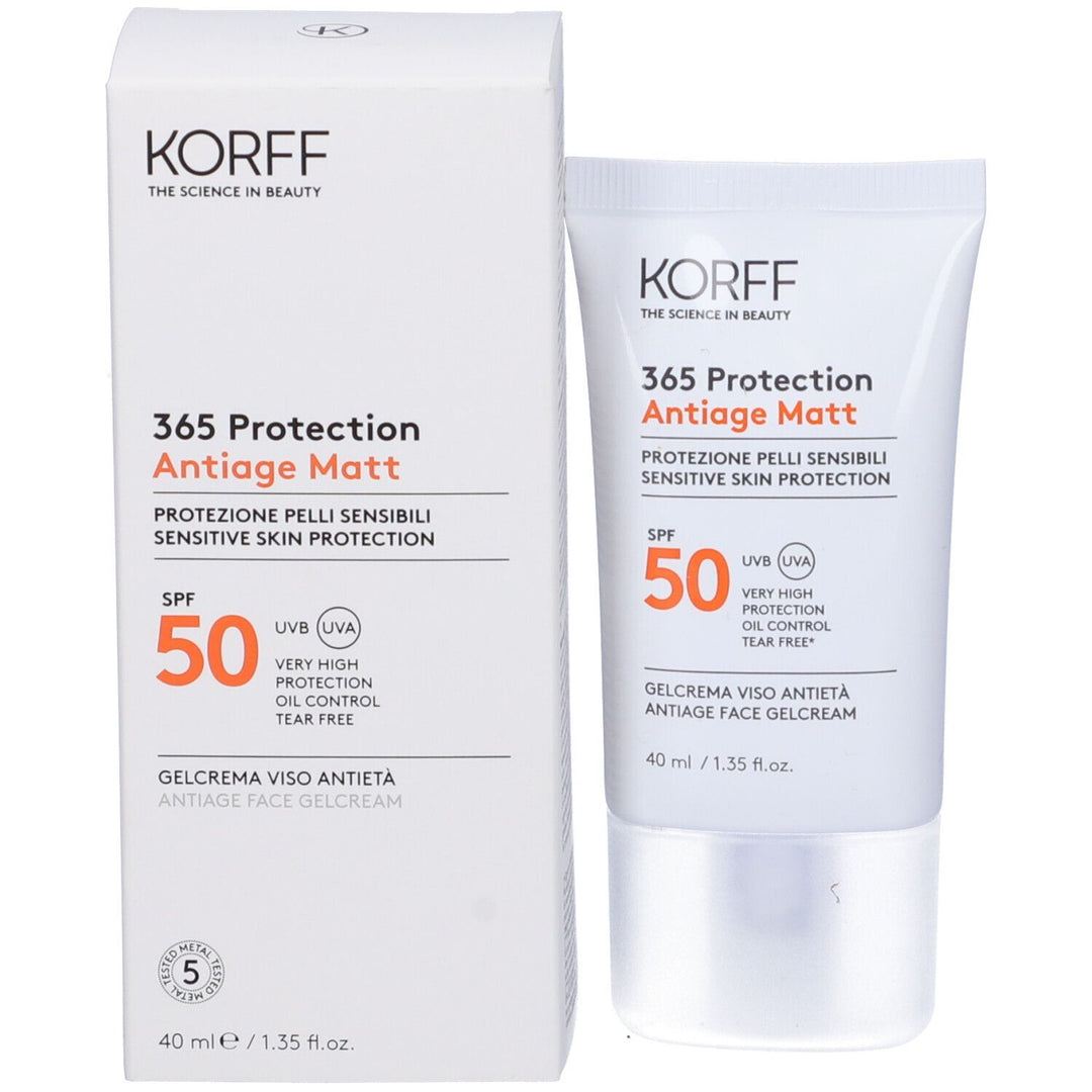 KORFF 365 Protection Antiage Matt Spf50+ Gel Crema Viso - 40ml | كورف واقي شمسي جل spf50+ - 40 مل