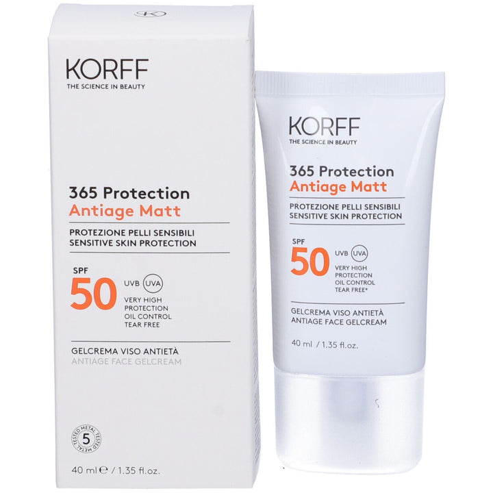 KORFF 365 Protection Antiage Matt Spf50+ Gel Crema Viso - 40ml | كورف واقي شمسي جل spf50+ - 40 مل
