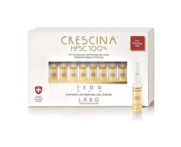 CRESCINA TRANSDERMIC HFSC RE-GROWTH 1300 For Men- 3.5ml x 20 | كريشنا امبولات لمعالج تساقط الشعر الكثير 1300 للرجال - 20 x  3.5 مل