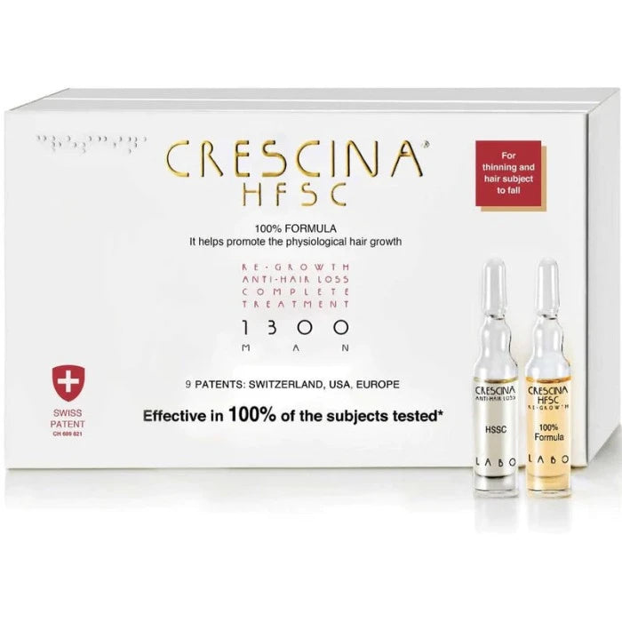 CRESCINA TRANSDERMIC HFSC COMPLETE TREATMENT For Men - كريشنا أمبولات لعلاج تساقط الشعر عندر الرجال