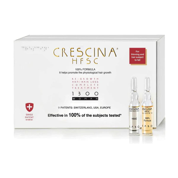 CRESCINA TRANSDERMIC HFSC COMPLETE TREATMENT For Women - أمبولات لعلاج تساقط الشعر عند النساء