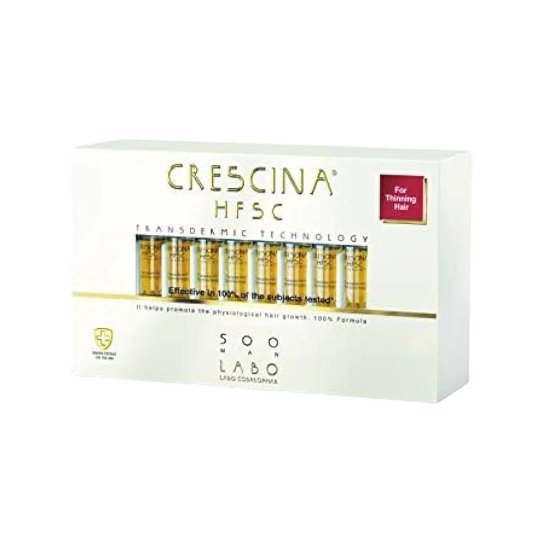 CRESCINA Transdermic Re-Growth Hfsc - 100% Formula - 20x3.5ml | كريشنا امبولات ضد تساقط الشعر عند الرجال - 20x3.5 مل