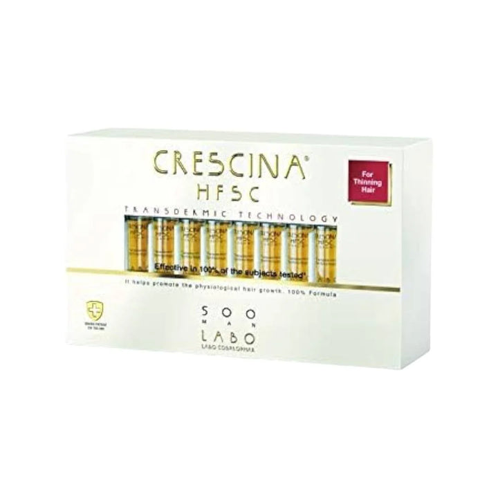 CRESCINA Transdermic Re-Growth Hfsc - 100% Formula - 20x3.5ml | كريشنا امبولات ضد تساقط الشعر عند الرجال - 20x3.5 مل
