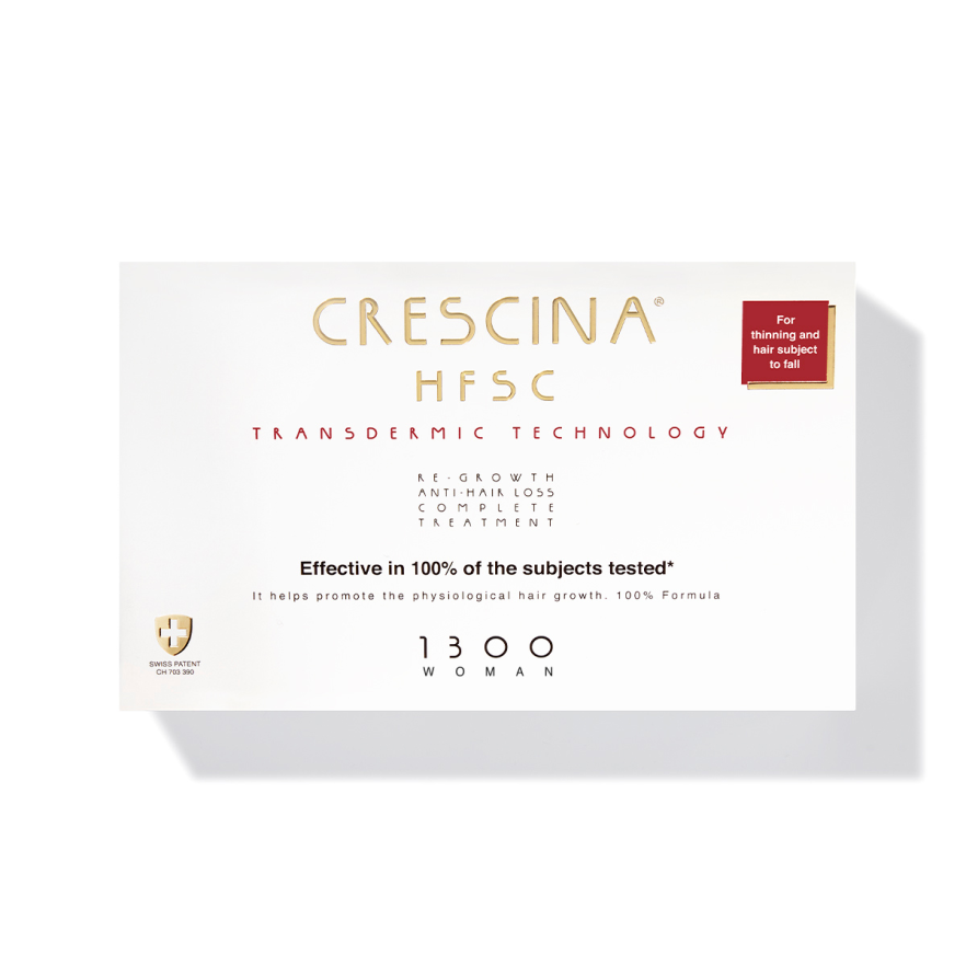 CRESCINA Transdermic HFSC Complete Treatment 1300 - 3.5x10+10 | كريشنا أمبولات ضد تساقط الشعر للنساء عيار 1300 - 3.5 مل x 10+10