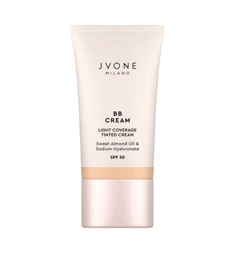 JVONE MILANO BB Cream Light Coverage Tinted Cream - 30ml | جيفون ميلانو كريم أساس بي بي بتغطية خفيفة - 30 مل