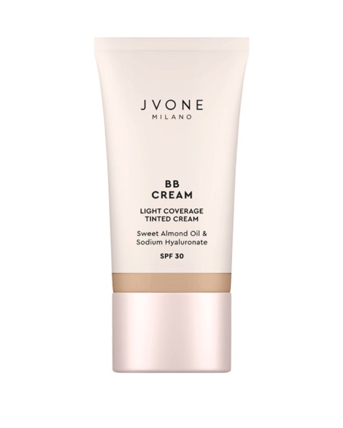 JVONE MILANO BB Cream Light Coverage Tinted Cream - 30ml | جيفون ميلانو كريم أساس بي بي بتغطية خفيفة - 30 مل