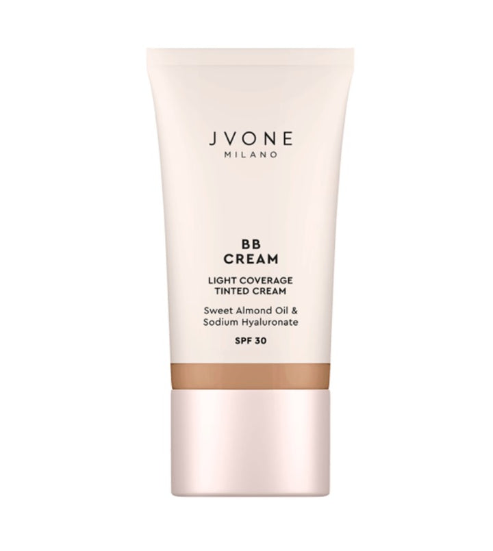 JVONE MILANO BB Cream Light Coverage Tinted Cream - 30ml | جيفون ميلانو كريم أساس بي بي بتغطية خفيفة - 30 مل