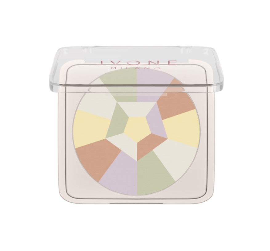 JVONE MILANO Mosaic Compact Powder With Hyaluronic Acid  - 10g | جيفون ميلانو بودرة مضغوطة بالهيالورونيك اسيد - 10 غراك