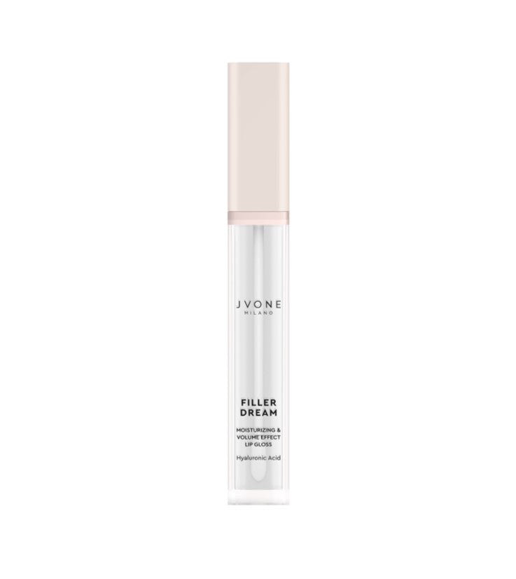 JVONE MILANO Filler Dream Lip Gloss Moisturizing & Volume Effect - 7.5ml | جيفون ميلانو غلوس للشفاه مرطب و مالئ - 7.5 مل