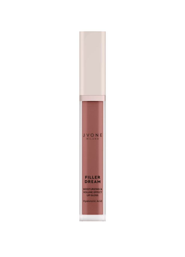 JVONE MILANO Filler Dream Lip Gloss Moisturizing & Volume Effect - 7.5ml | جيفون ميلانو غلوس للشفاه مرطب و مالئ - 7.5 مل