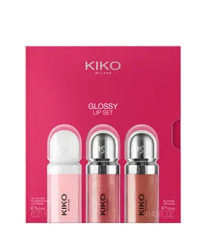 KIKO glossy lip set 3pcs - 13ml | كيكو مجموعة جلوس للشفاه 3 قطع - 13 مل