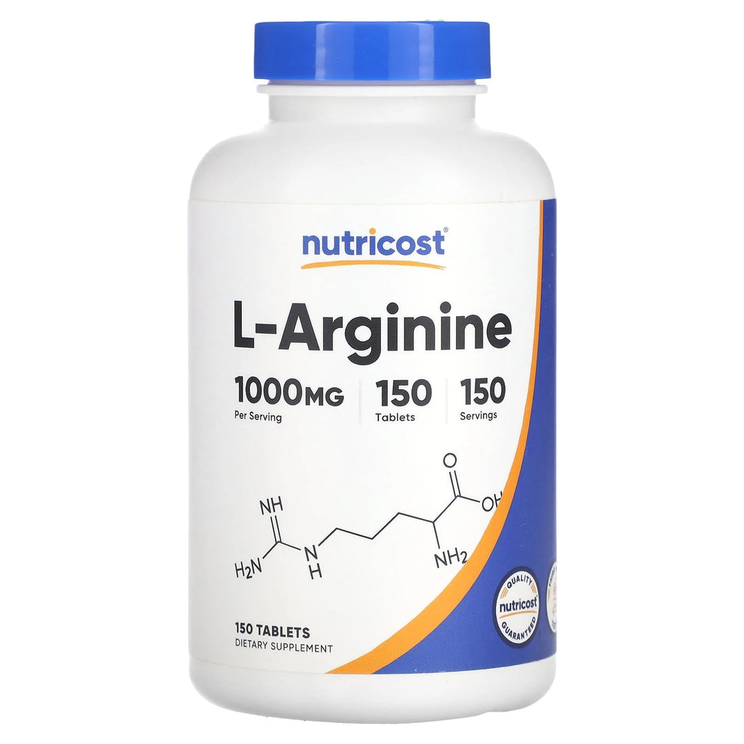 Nutricost L-Arginine 1,000mg - 150tablets | أقراص أرجينين 1000 مغ - 150 قرص