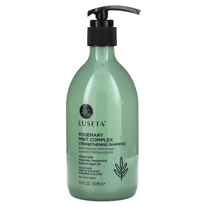 LUSETA Rosemary Mint Complex, Strengthening Shampoo - 500ml | لوسيتا شامبو اكليل الجبل المقوي - 500 مل