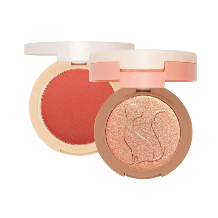 J. Cat 2 In 1 Piece Of Cake Blush + Highlighter róż i rozświetlacz  -1g | جي كات بلاش وهايلايتر - 1غ