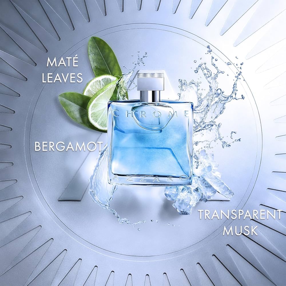 AZZARO Chrome edt 100 ml  | عطر ازارو كروم للرجال 100 مل