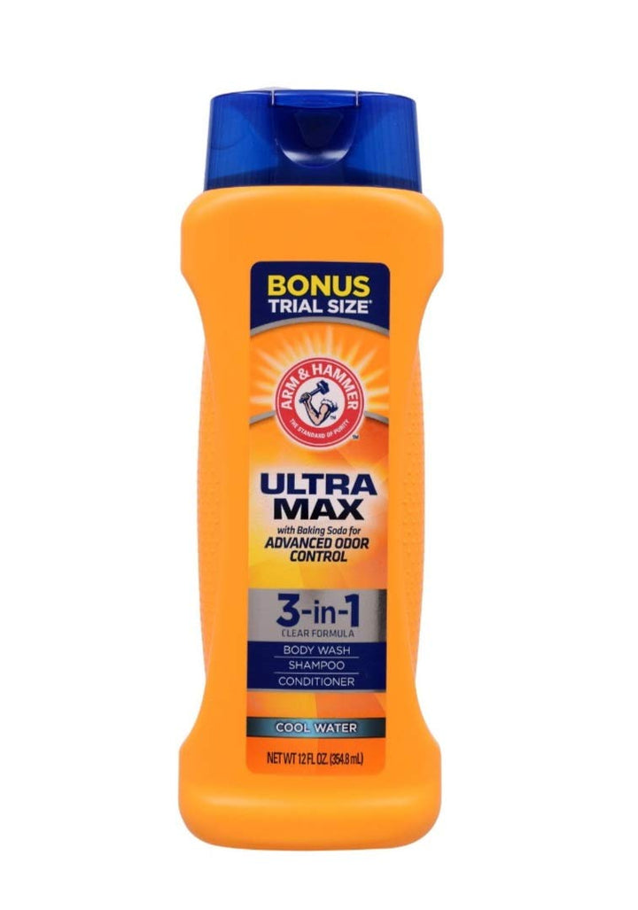 ARM & HAMMER Ultra Max 3-in-1 Shampoo Conditioner Body Wash - 354ml | ارم اند هامر شامبو و بلسم و غسول للجسم في منتج واحد - 354 مل