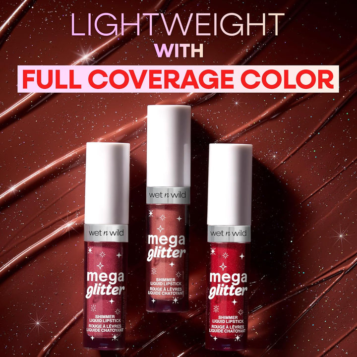Wet n wild Shimmer Liquid Lipstick - 2.8 g | ويت ان وايلد احمر شفاه لامع - 2.8 غ