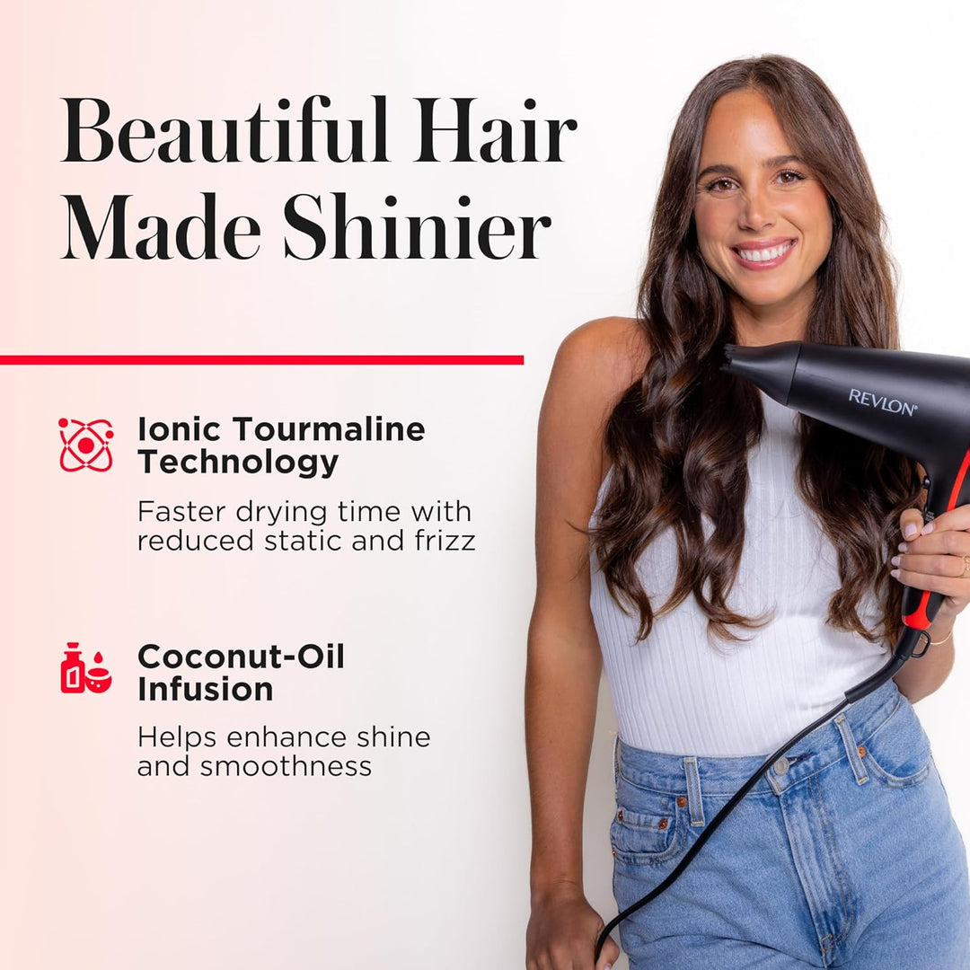 REVLON Coconut Oil - Infused Hair Dray + Volumising Diffuser - 2000w | ريفلون مجفف الشعر بزيت جوز الهند + موزع الحجم - 2000 واط