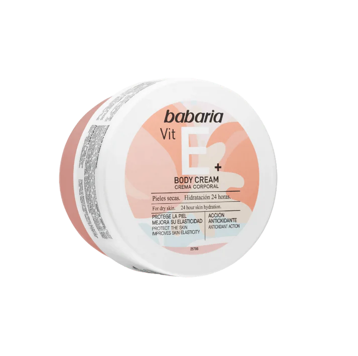 BABARIA Vit E Body Cream - 400ml | باباريا كريم مرطب للجسم بفيتامين اي - 400 مل