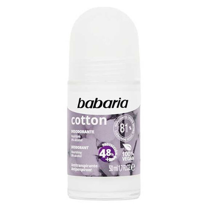 BABARIA Deodorant Cotton Roll On - 50ml | باباريا رول مزيل تعرق - 50 مل